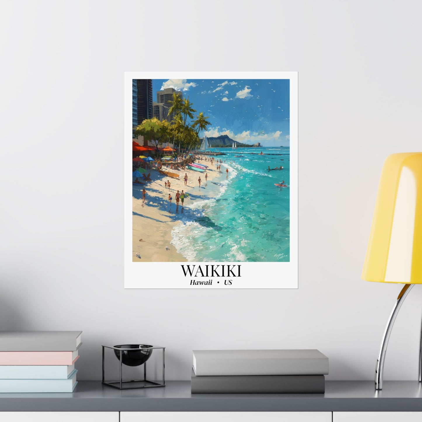 Waikiki Beach Fine Art Poster | Tropical Hawaii Wall Art
