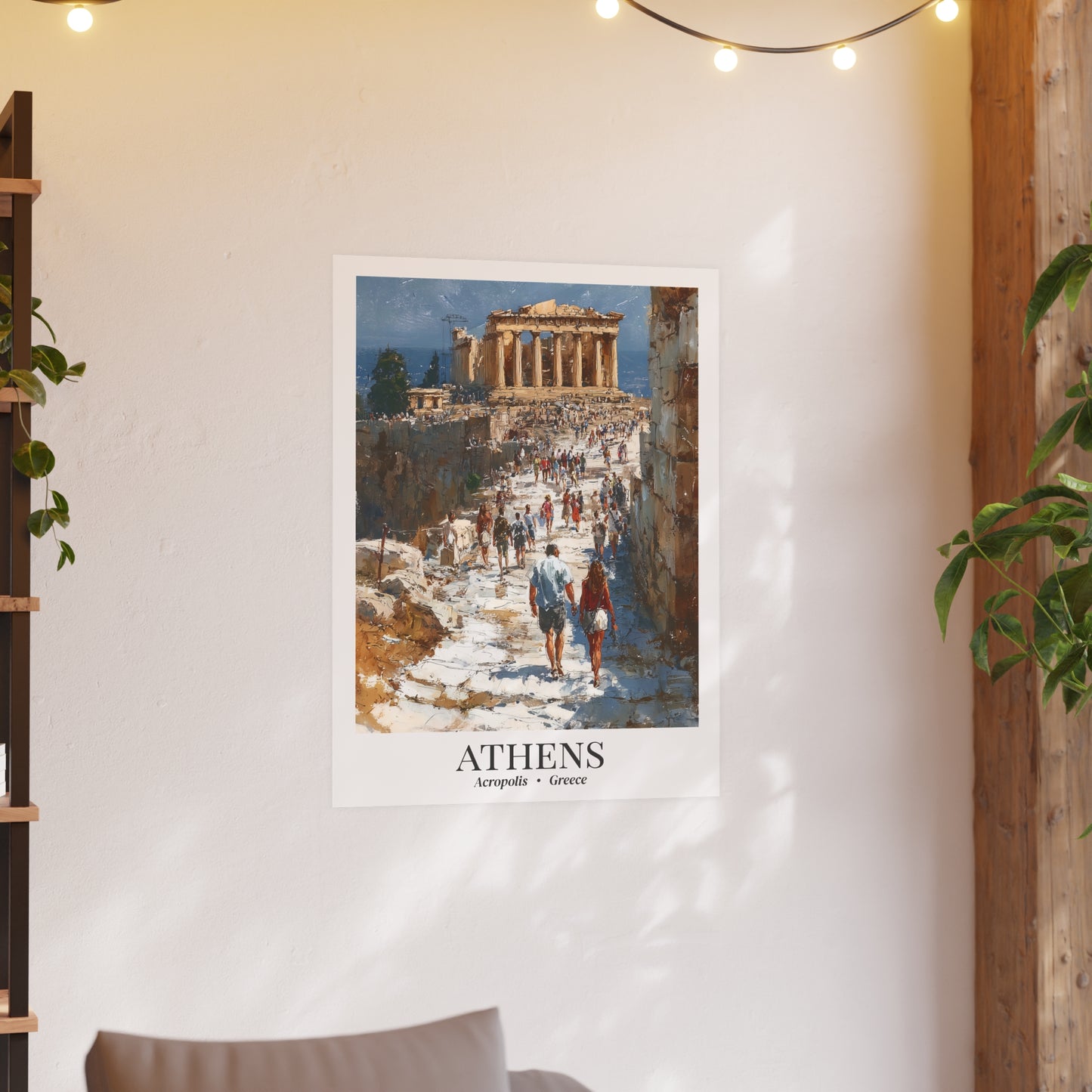 Athens Travel Poster – Fine Art Print, Acropolis Artwork, Shared Memory Wall Decor, Greece Souvenir