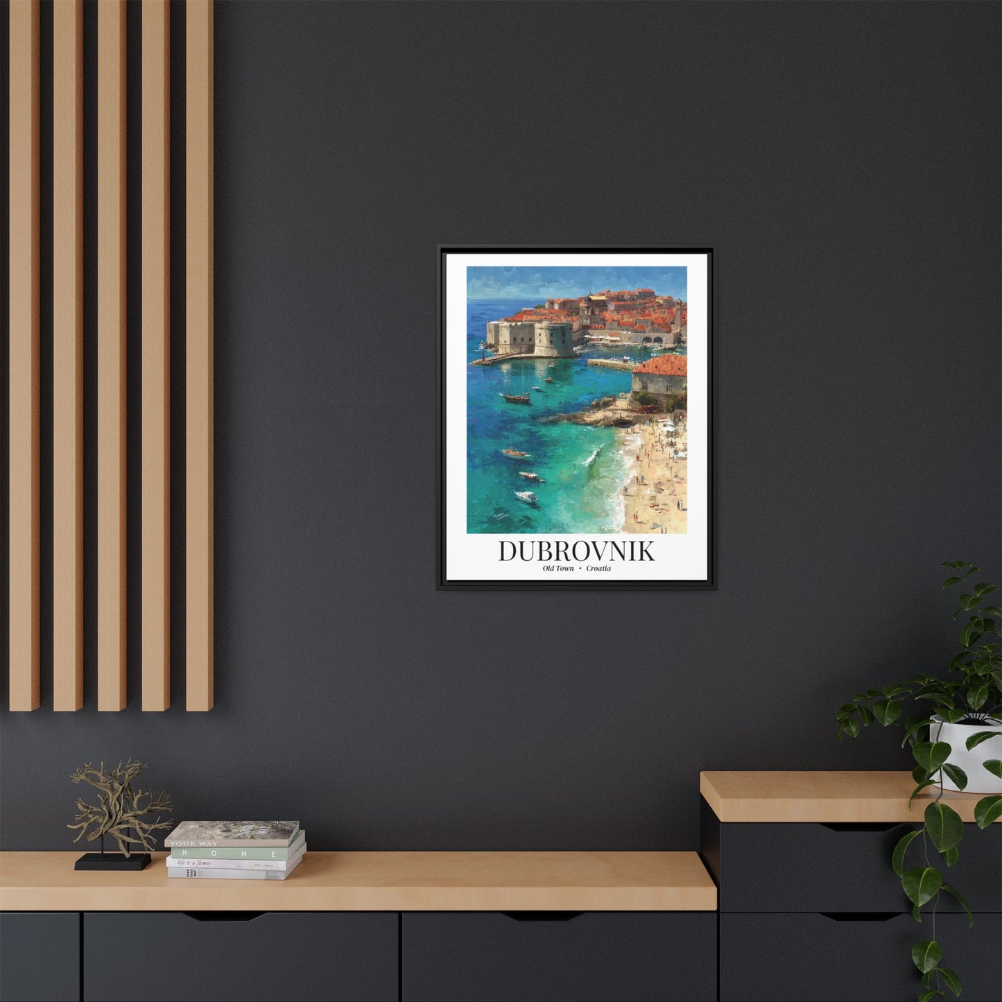 Dubrovnik Old Town - Impressionist Fine Art Canvas - Croatia Coastal Wall Decor