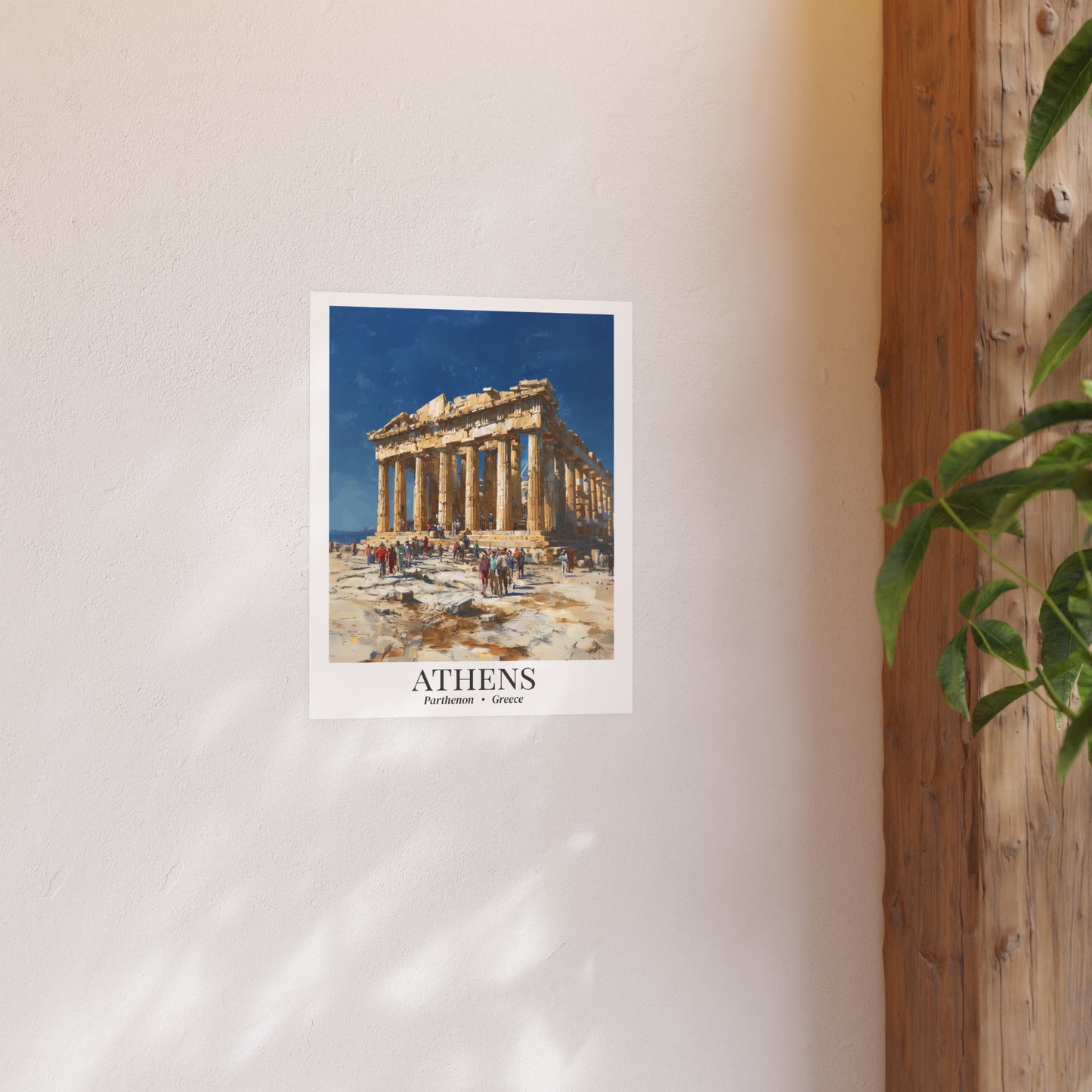 Athens Travel Poster – Fine Art Print, Parthenon Hill Acropolis Artwork, Shared Memory Wall Decor, Greece Souvenir