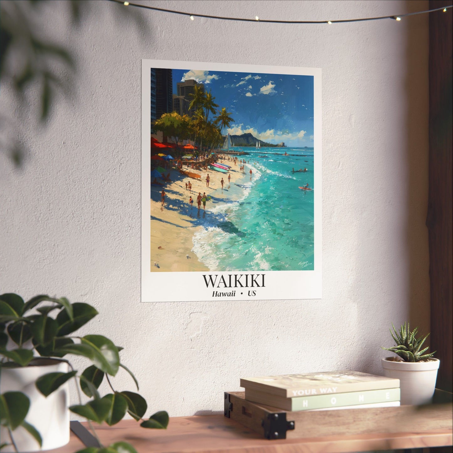 Waikiki Beach Fine Art Poster | Tropical Hawaii Wall Art