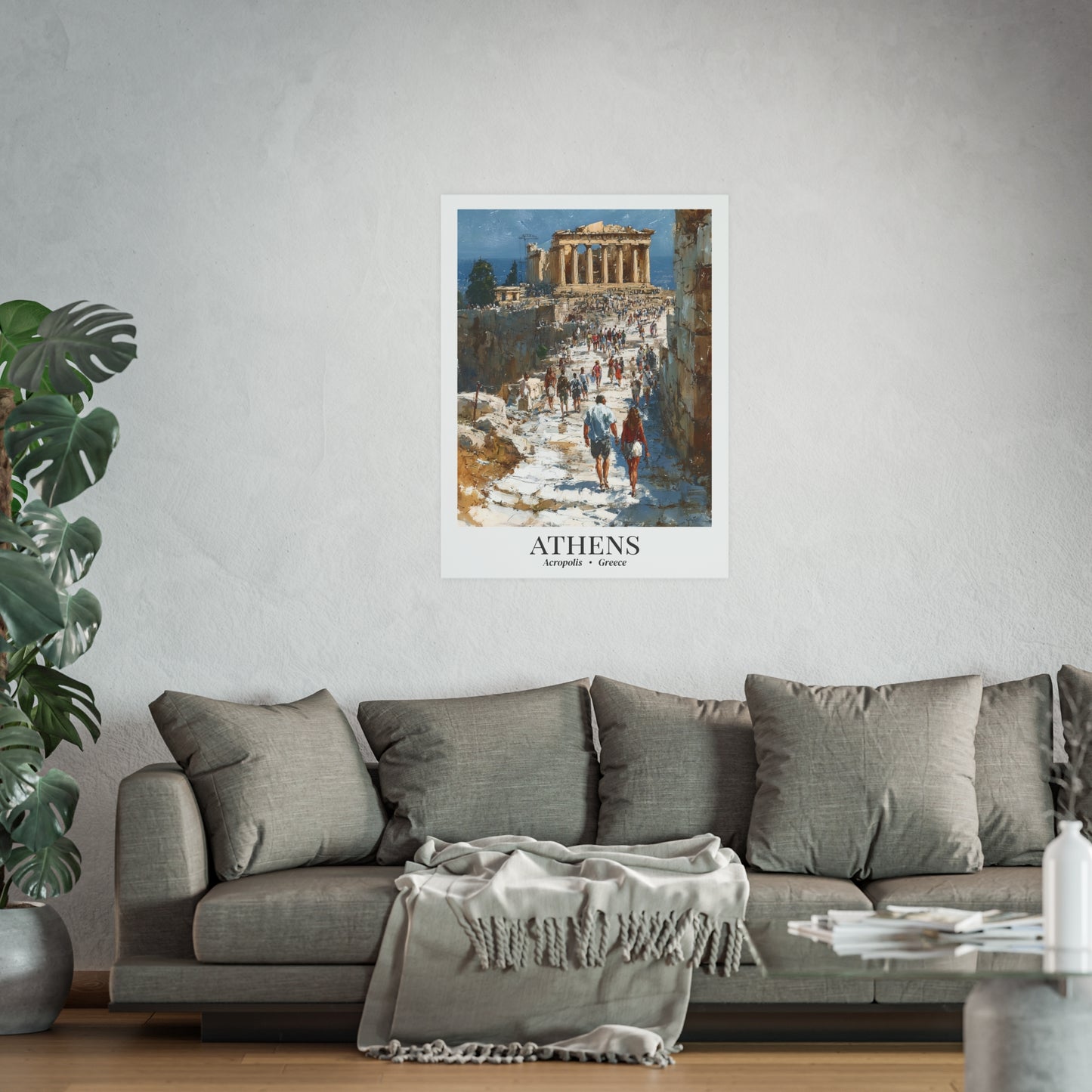 Athens Travel Poster – Fine Art Print, Acropolis Artwork, Shared Memory Wall Decor, Greece Souvenir