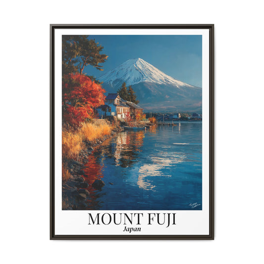 Mount Fuji Canvas Framed Fine Art Poster Japan Travel Print