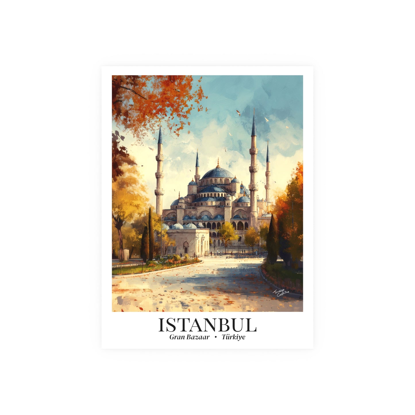 Istanbul Fine Art Print – Blue Mosque Poster, Türkiye Travel Memory, Shared Wall Decor, Cultural Souvenir