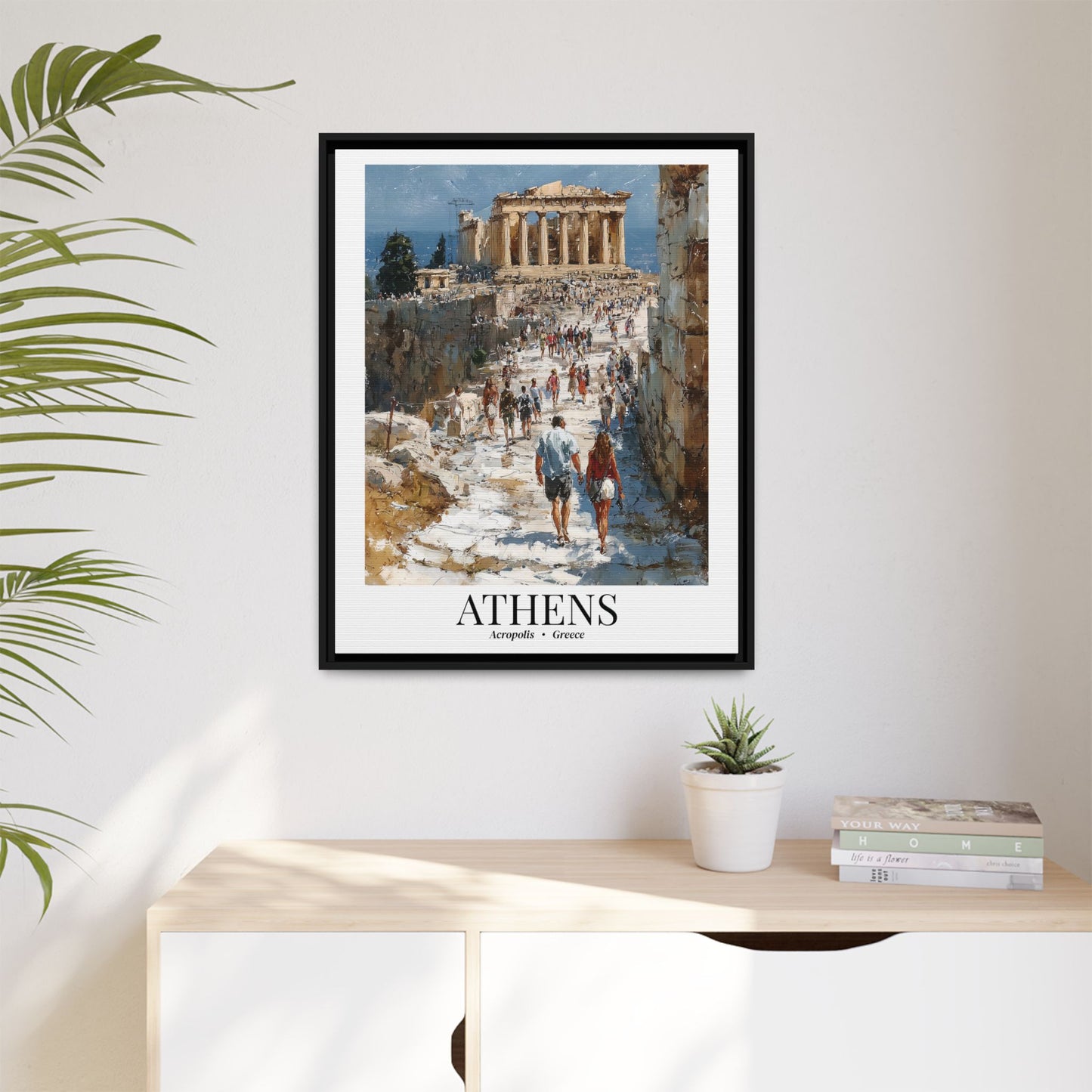 Athens Acropolis Framed Canvas Print — Travel Wall Fine Art