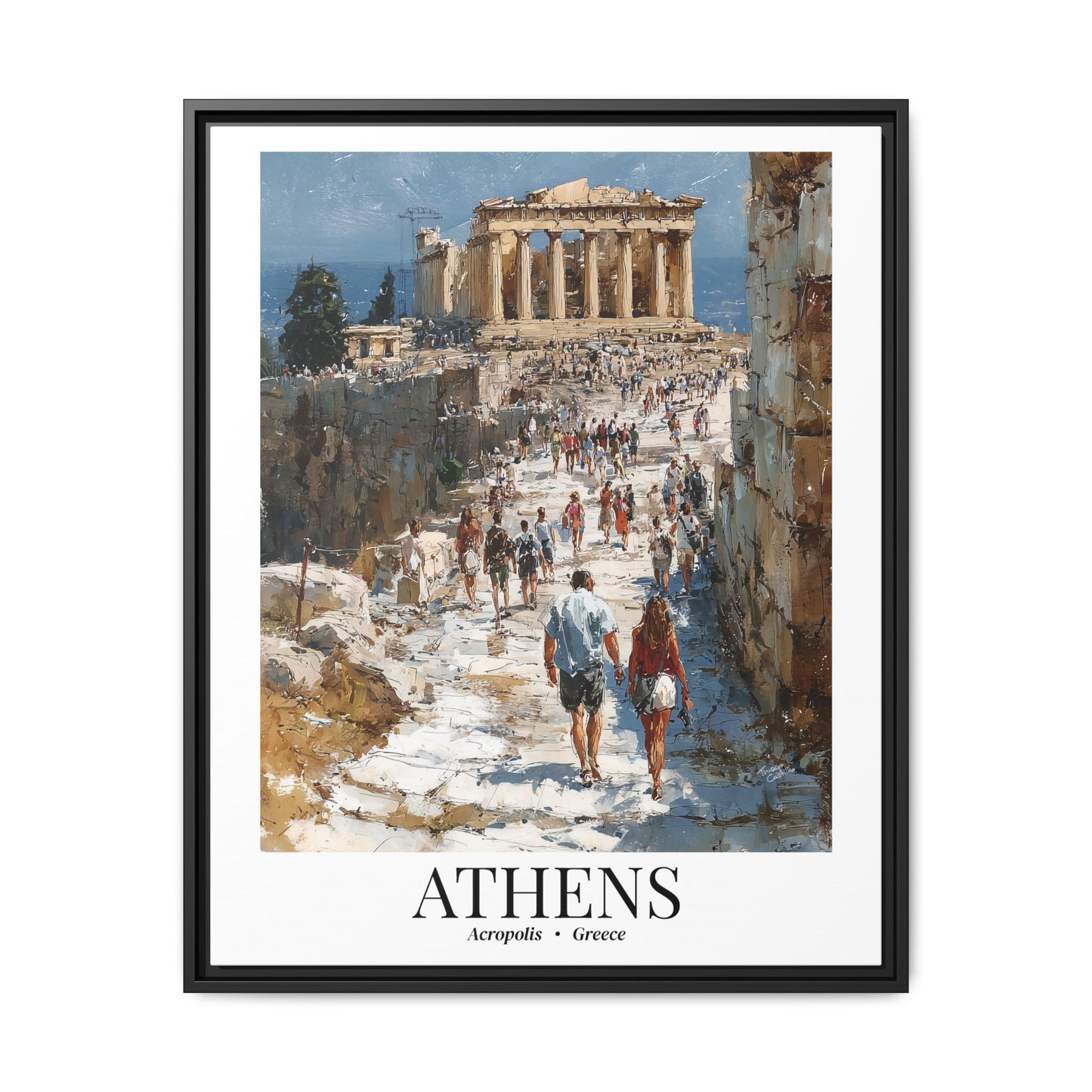 Athens Acropolis Framed Canvas Print — Travel Wall Fine Art