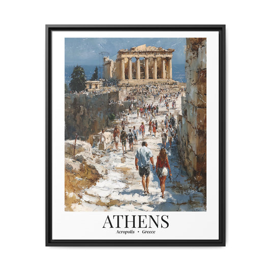Athens Acropolis Framed Canvas Print — Travel Wall Fine Art