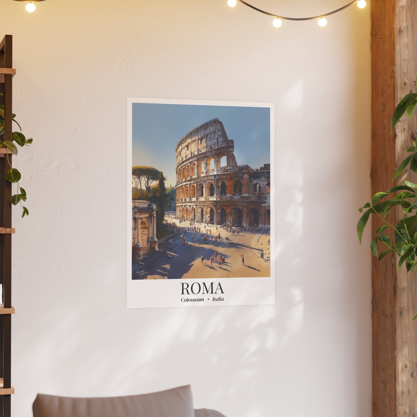 Rome Colosseum – Fine Art Poster Print, Italian Cruise Ship Port Wall Art, Ancient Landmark Decor