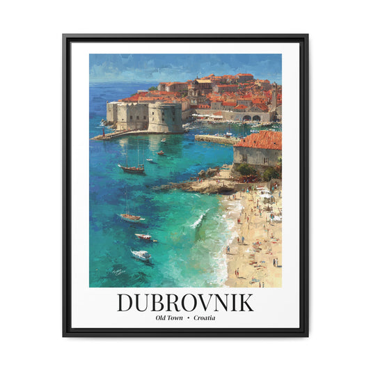 Dubrovnik Old Town - Impressionist Fine Art Canvas - Croatia Coastal Wall Decor