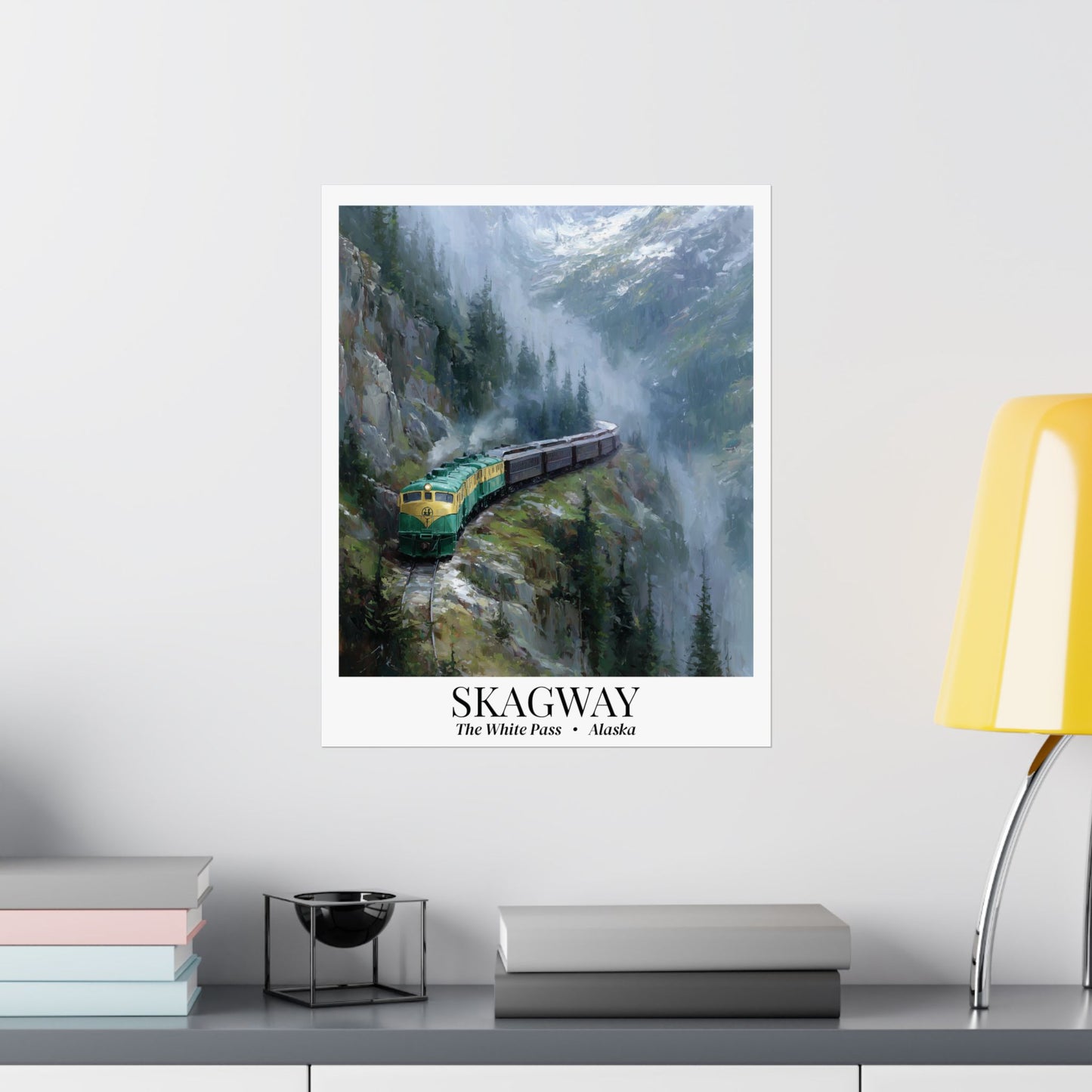 Skagway, Alaska - Impressionist Fine Art Poster - White Pass Railway Wall Art