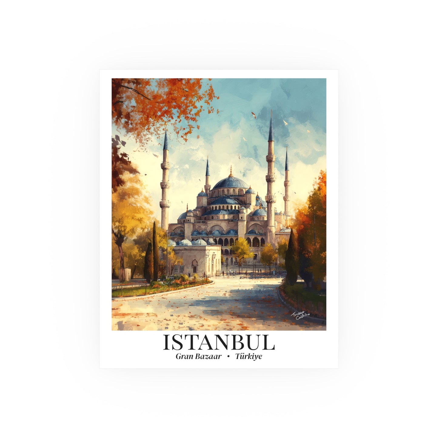 Istanbul Fine Art Print – Blue Mosque Poster, Türkiye Travel Memory, Shared Wall Decor, Cultural Souvenir