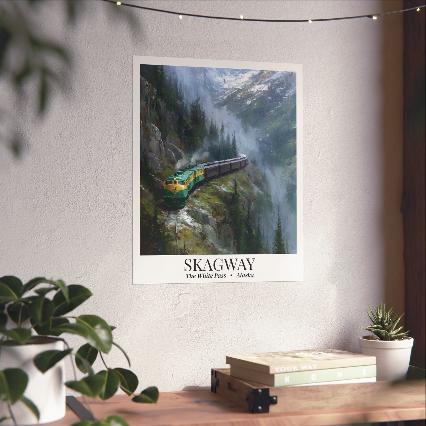 Skagway, Alaska - Impressionist Fine Art Poster - White Pass Railway Wall Art