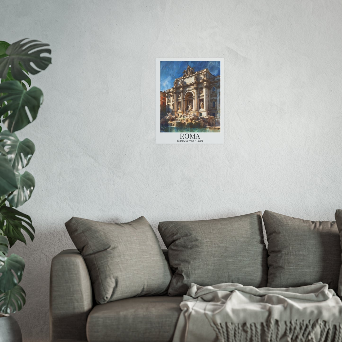 Rome Fontana di Trevi – Fine Art Poster Print, Italian Cruise Ship Port Wall Art, La Dolce Vita Landmark Decor