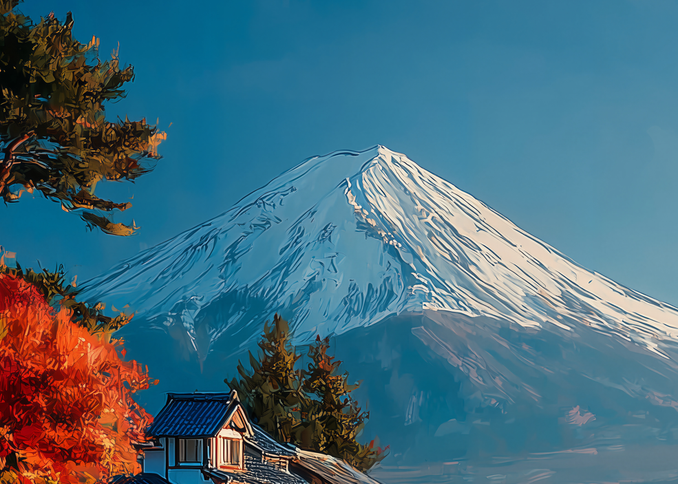 Mount Fuji Fine Art Poster Japan Travel Print