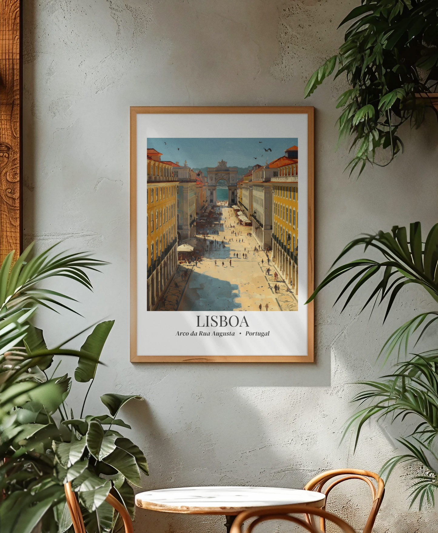 Lisbon Wall Art – Rua Augusta Print, Cruise Port Memory, Portugal Travel Decor, European Gift for Architecture & Culture Lovers