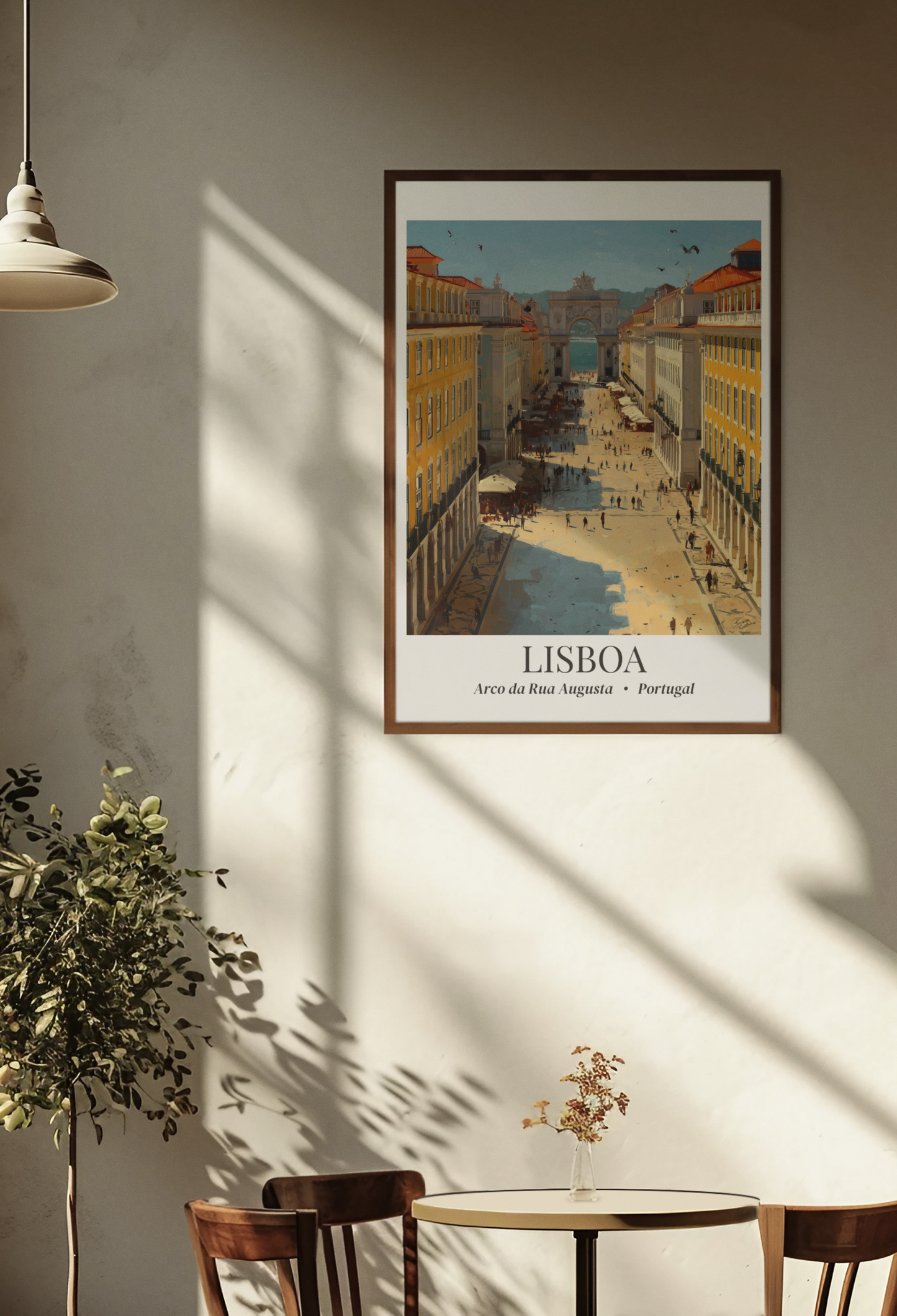 Lisbon Wall Art – Rua Augusta Print, Cruise Port Memory, Portugal Travel Decor, European Gift for Architecture & Culture Lovers