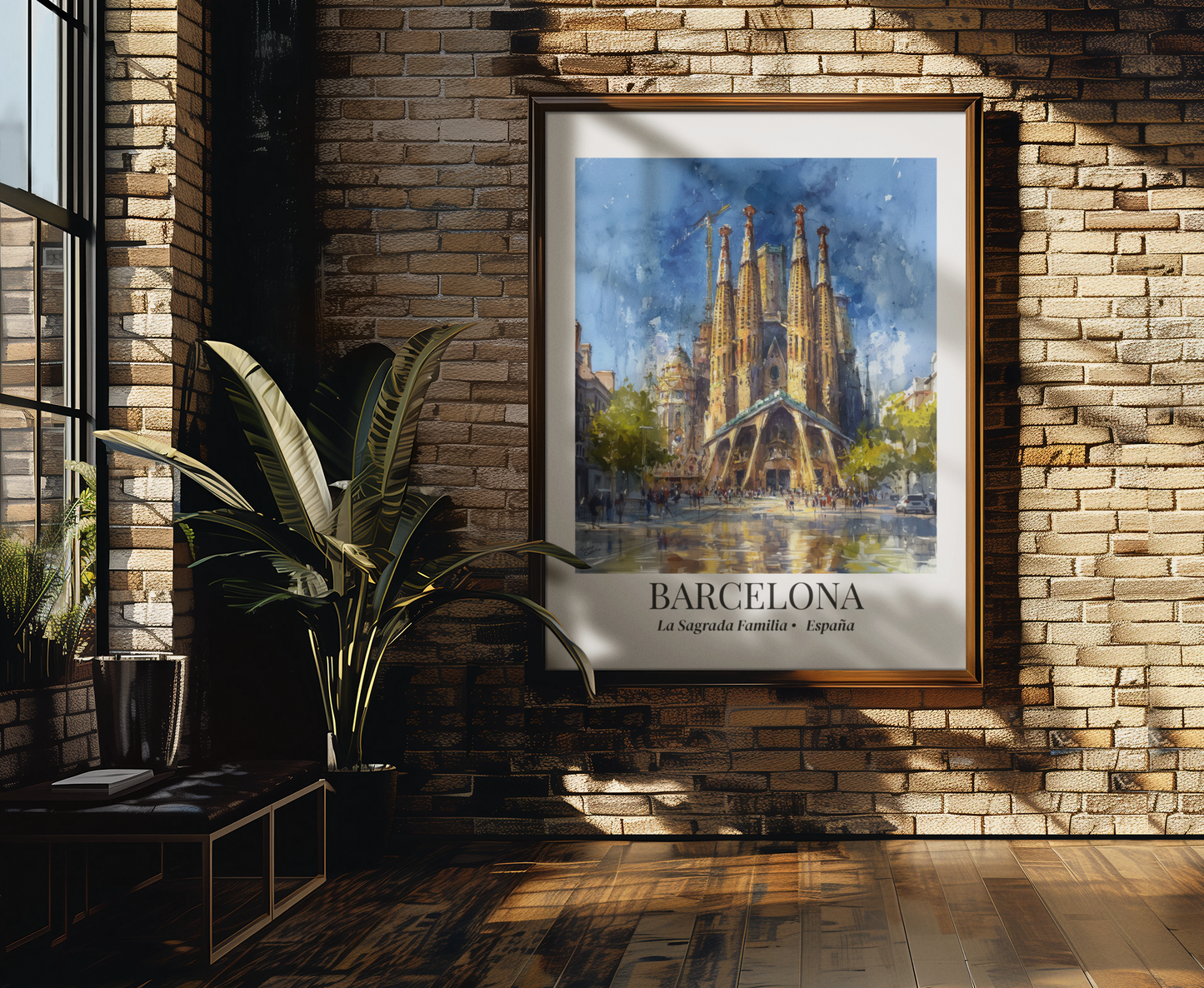 Barcelona Sagrada Familia – Fine Art Poster Print, Spanish Cruise Ship Port Wall Art, Iconic Landmark Decor