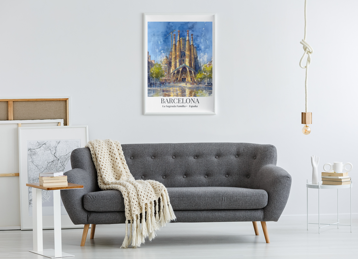Barcelona Sagrada Familia – Fine Art Poster Print, Spanish Cruise Ship Port Wall Art, Iconic Landmark Decor