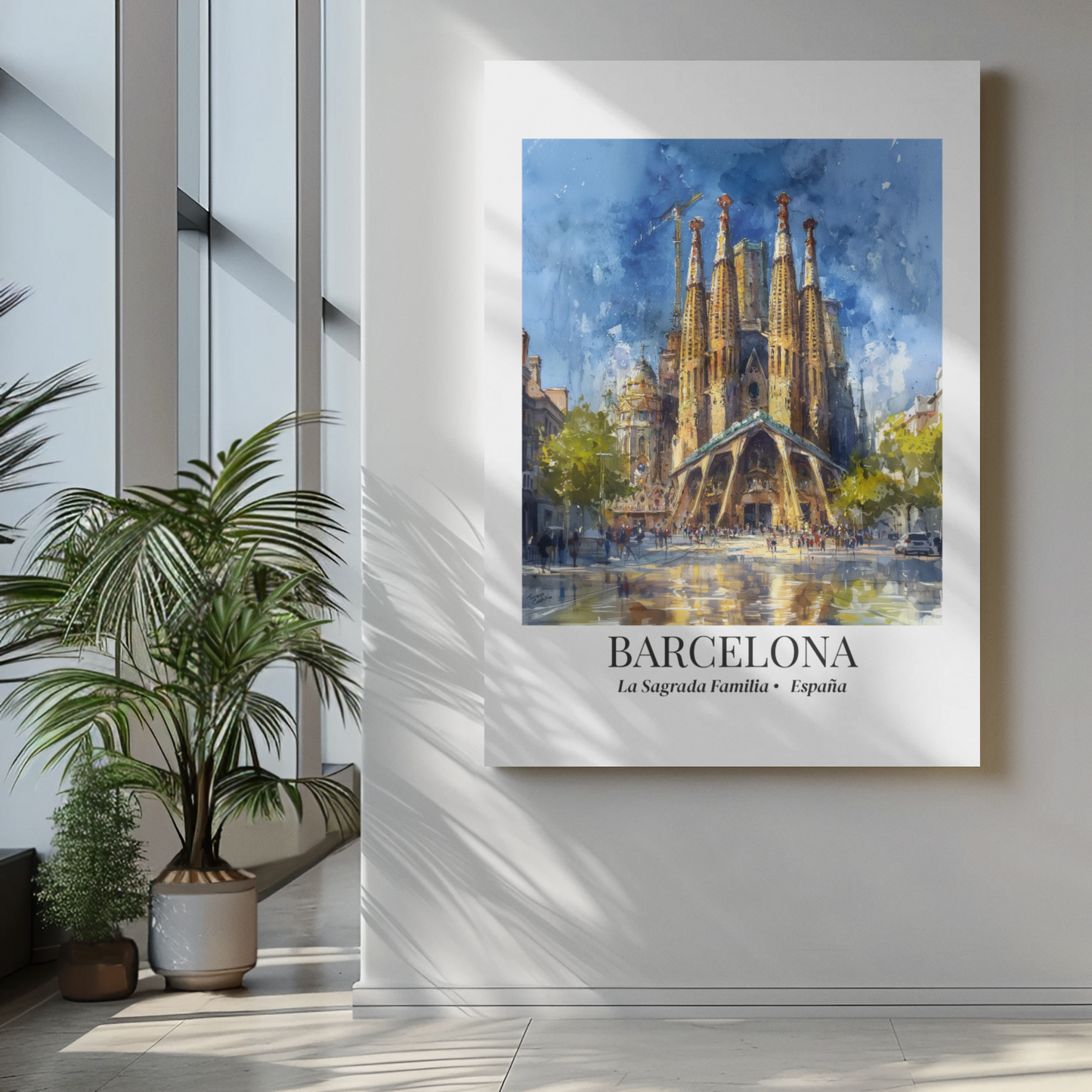 Barcelona Sagrada Familia – Fine Art Poster Print, Spanish Cruise Ship Port Wall Art, Iconic Landmark Decor