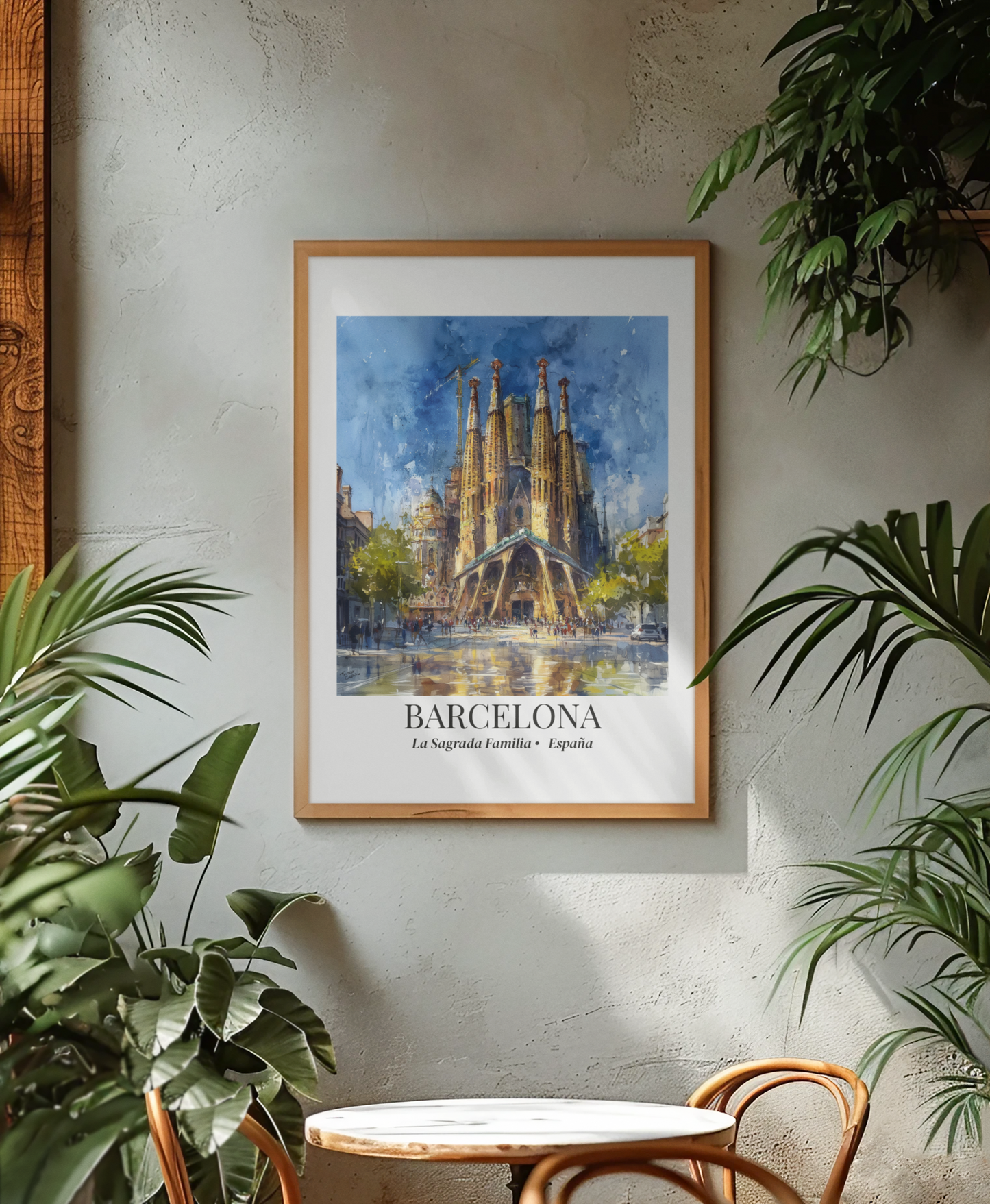 Barcelona Sagrada Familia – Fine Art Poster Print, Spanish Cruise Ship Port Wall Art, Iconic Landmark Decor