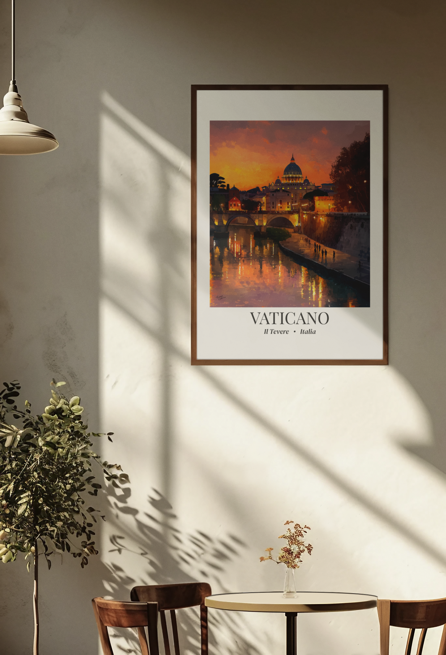 Vatican Wall Art – St Peters Basilica Canvas Print, Rome Sunset Decor, Italy Travel Artwork, Romantic European Gift