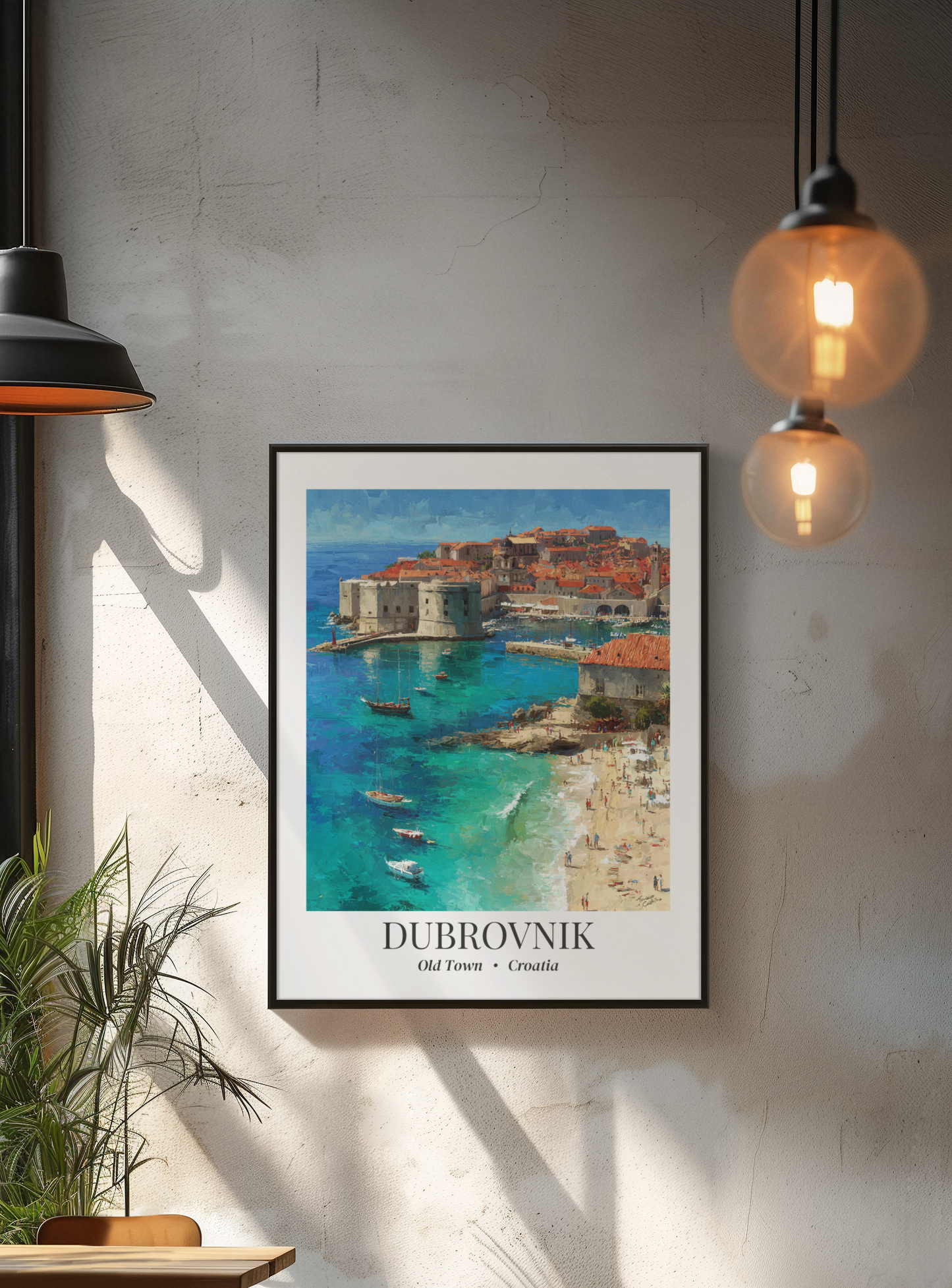 Dubrovnik Old Town - Impressionist Fine Art Canvas - Croatia Coastal Wall Decor
