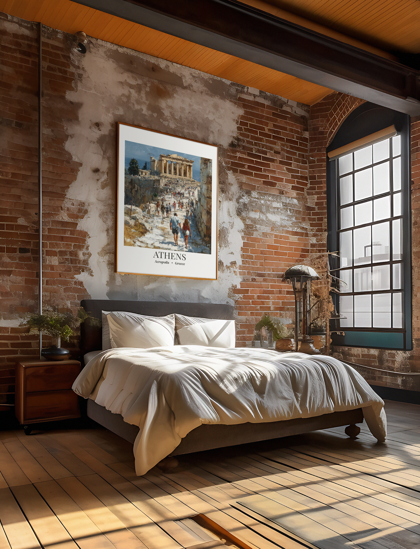 Athens Acropolis Framed Canvas Print — Travel Wall Fine Art