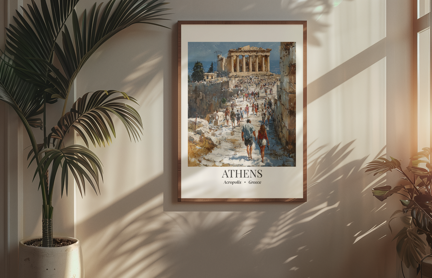 Athens Acropolis Framed Canvas Print — Travel Wall Fine Art
