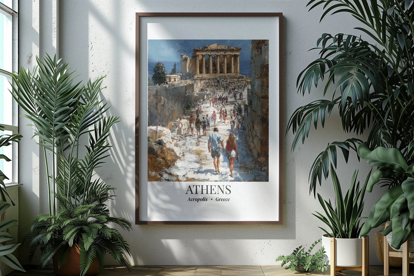 Athens Acropolis Framed Canvas Print — Travel Wall Fine Art