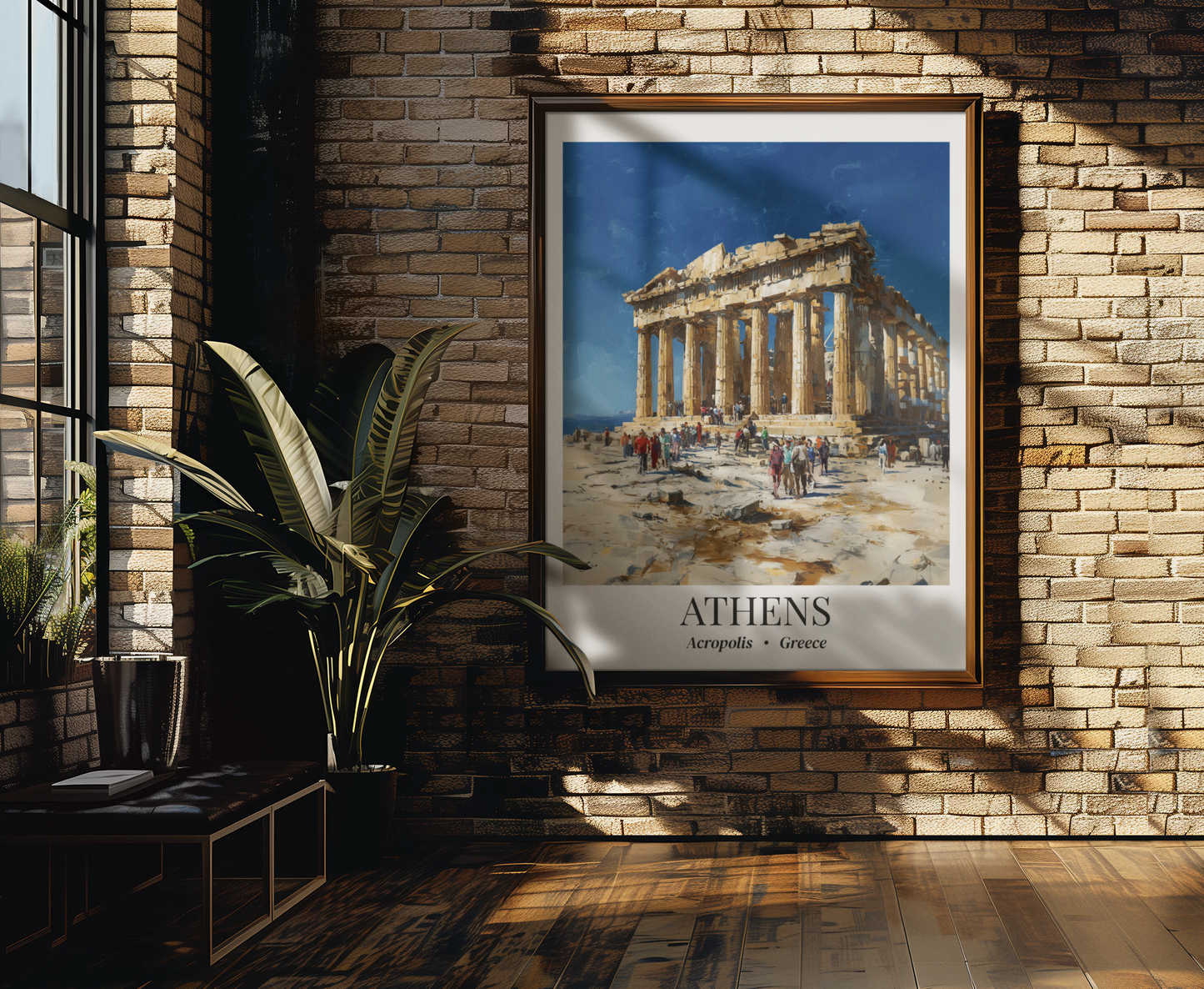 Athens Parthenon Impressionist Fine Art Poster — Vintage Travel Wall Print