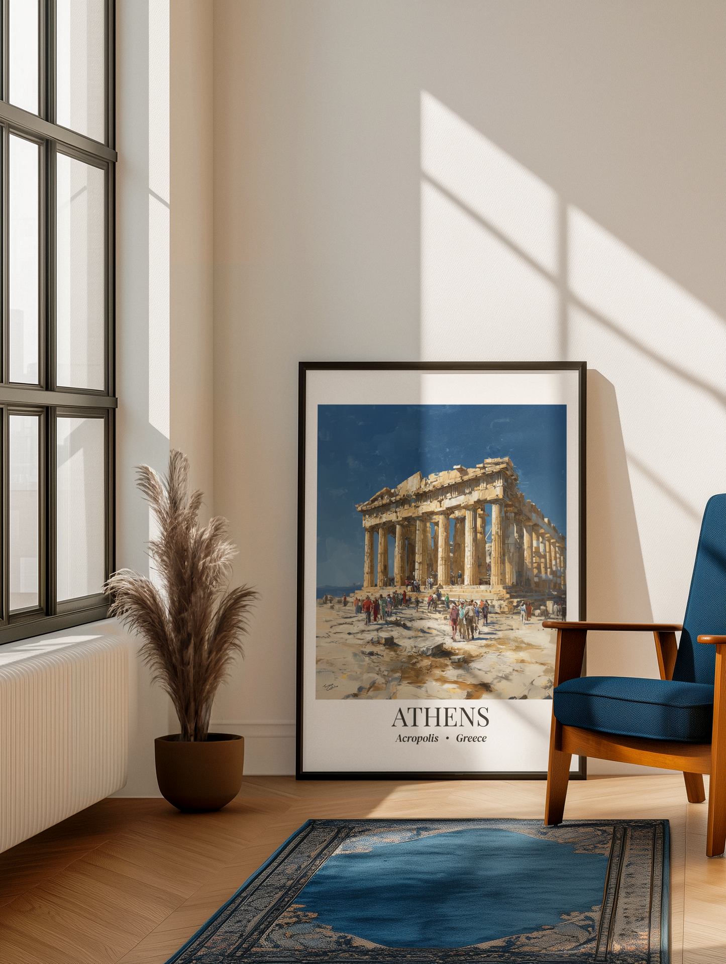 Athens Parthenon Impressionist Fine Art Poster — Vintage Travel Wall Print