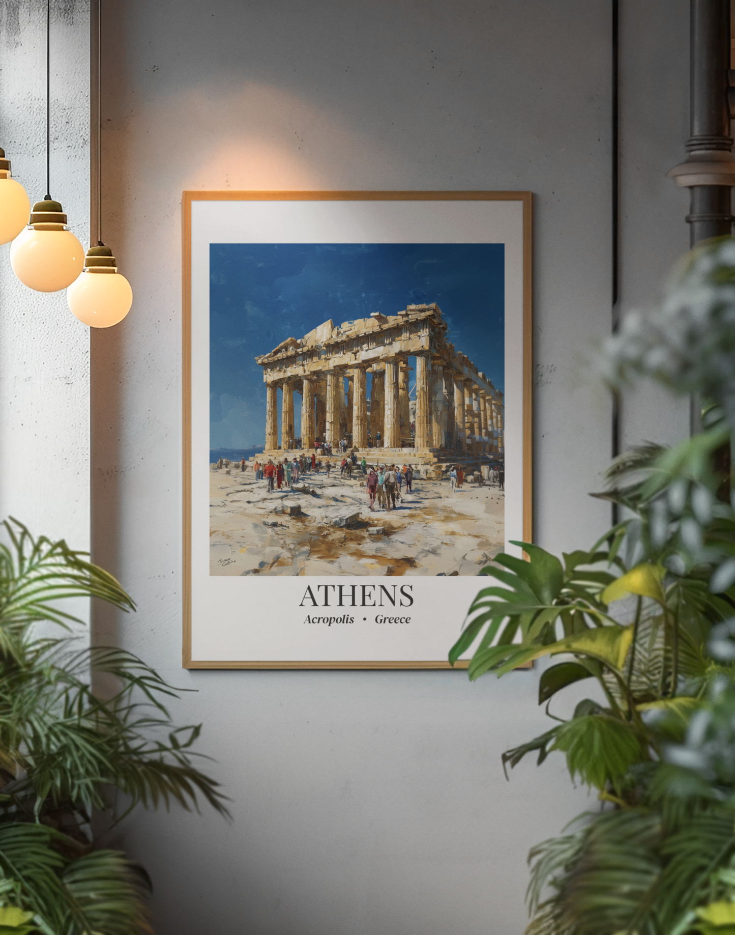 Athens Parthenon Impressionist Fine Art Poster — Vintage Travel Wall Print