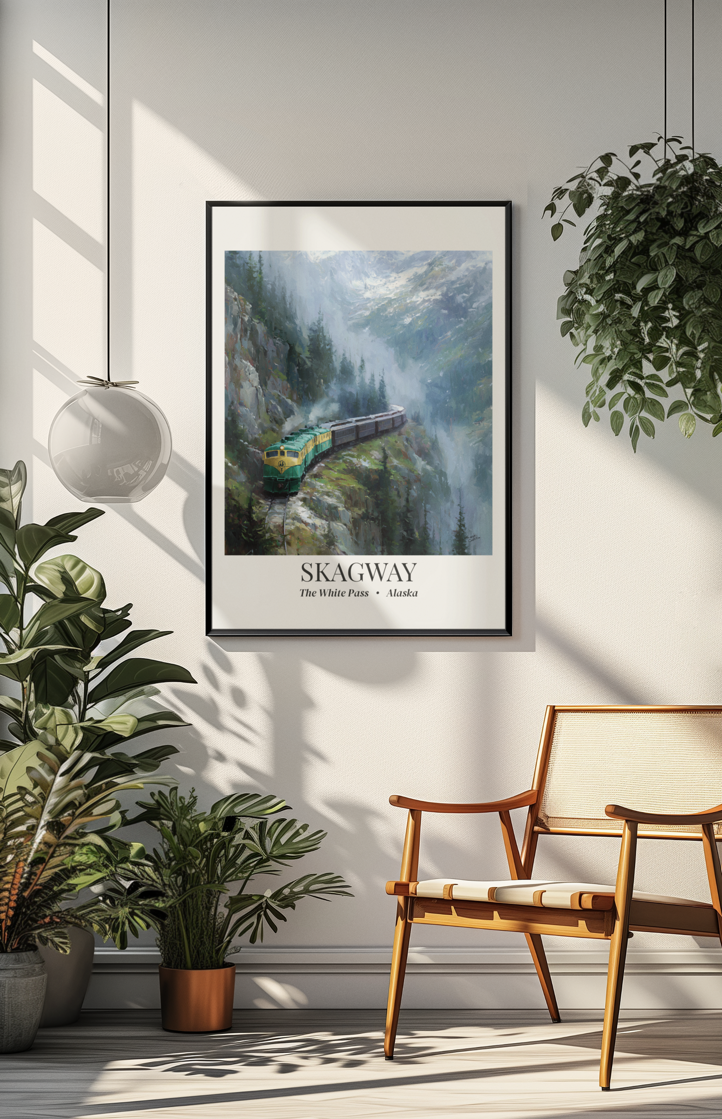 Skagway, Alaska - Impressionist Fine Art Poster - White Pass Railway Wall Art