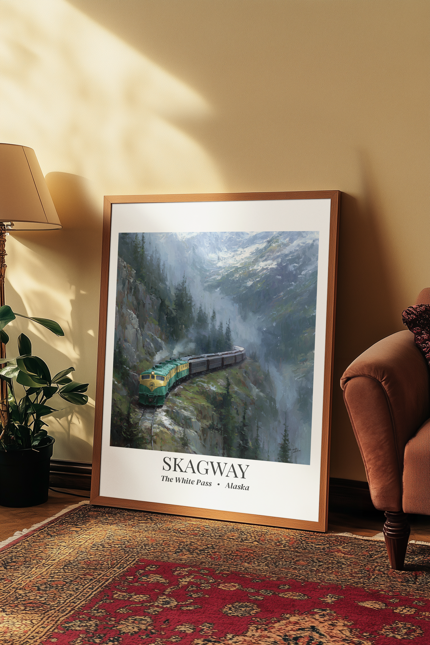 Skagway, Alaska - Impressionist Fine Art Poster - White Pass Railway Wall Art