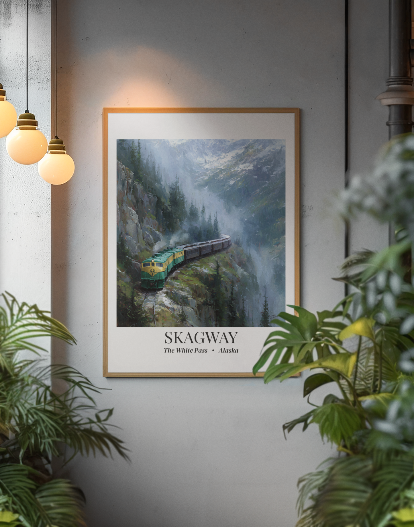 Skagway, Alaska - Impressionist Fine Art Poster - White Pass Railway Wall Art