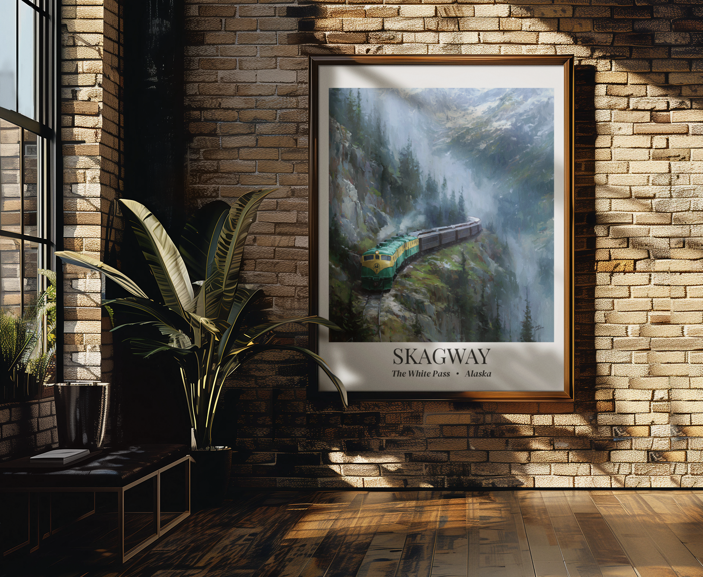 Skagway, Alaska - Impressionist Fine Art Poster - White Pass Railway Wall Art