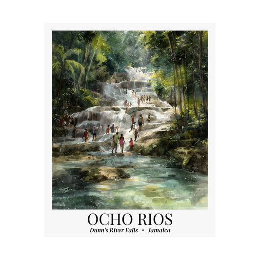 Jamaica Dunns River Falls, Ocho Rios Fine Art Poster