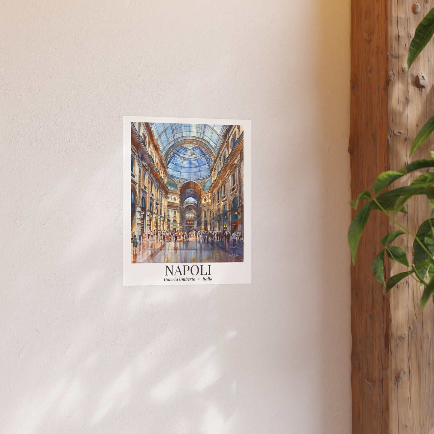 Naples Galleria Umberto – Fine Art Poster Print, Italian Cruise Ship Port Wall Art, Fashion & Street Life Decor