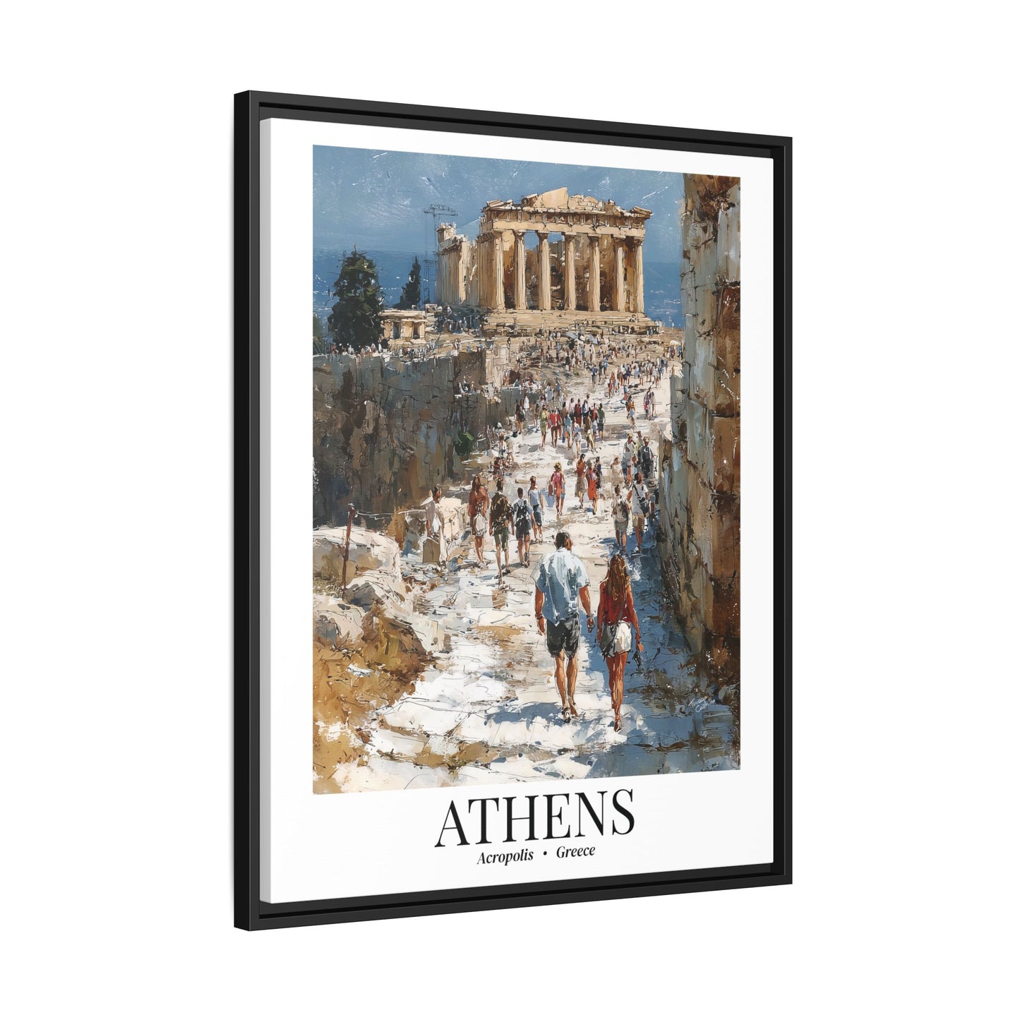 Athens Acropolis Framed Canvas Print — Travel Wall Fine Art