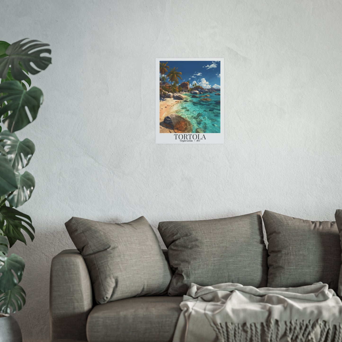 Tortola & Virgin Gorda The Baths – Fine Art Poster Print, British Virgin Islands Cruise Ship Wall Art, Exotic Rock Formations & Tropical Adventure