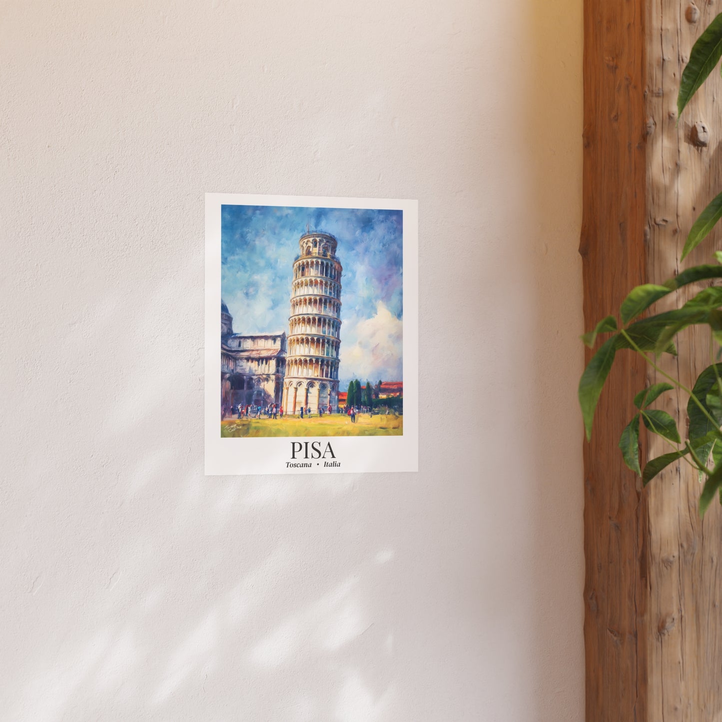 Pisa Leaning Tower – Fine Art Poster Print, Italian Cruise Ship Port Wall Art, Iconic Landmark Decor