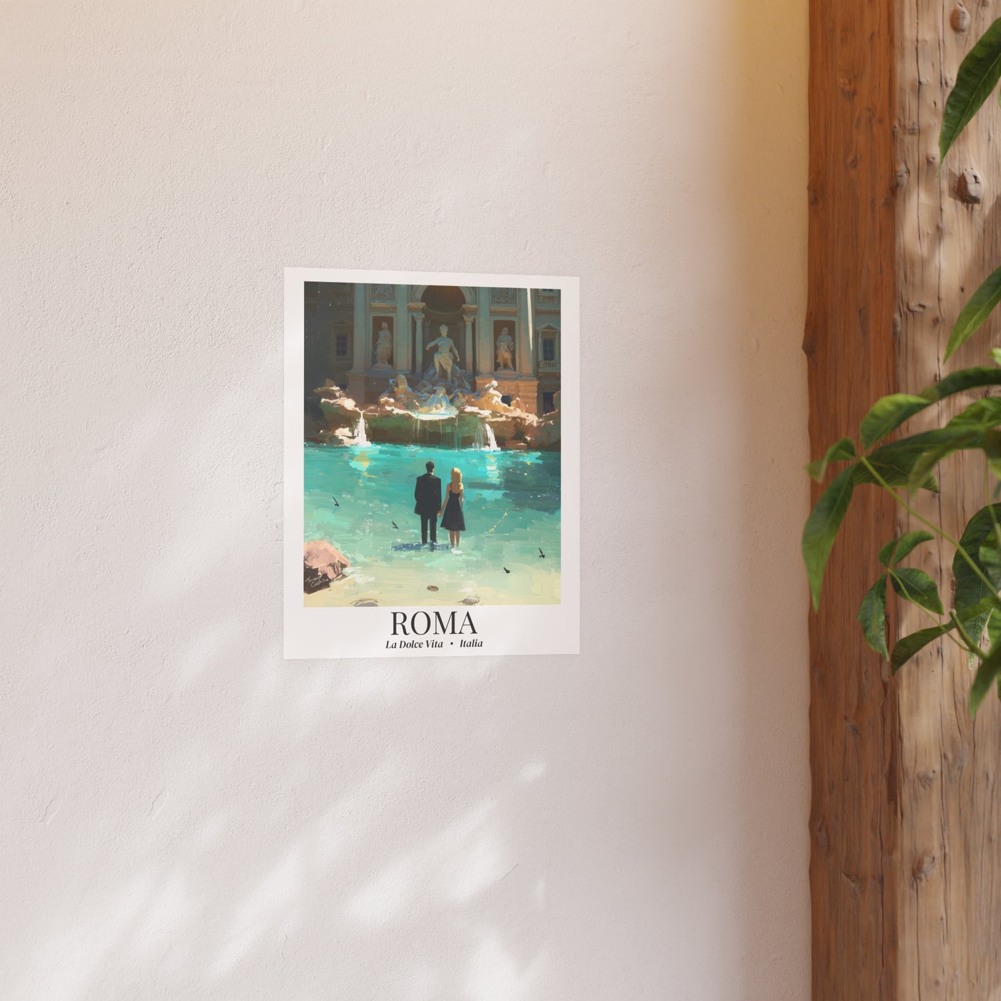 Rome Fontana di Trevi – Fine Art Poster Print, Italian Cruise Ship Port Wall Art, La Dolce Vita Landmark Decor