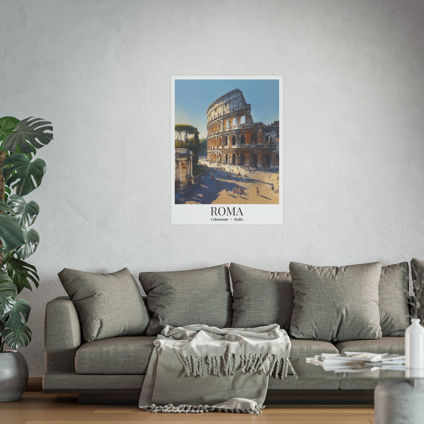 Rome Colosseum – Fine Art Poster Print, Italian Cruise Ship Port Wall Art, Ancient Landmark Decor