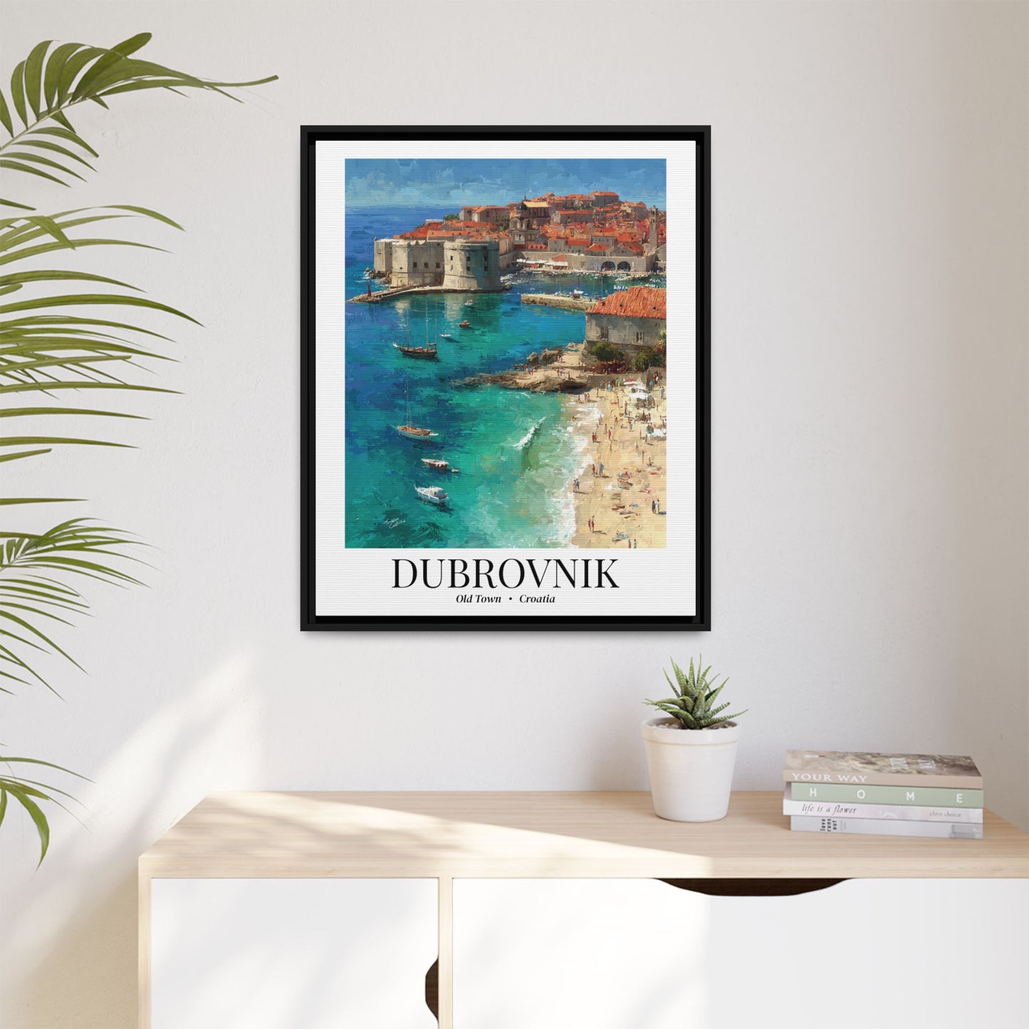Dubrovnik Old Town - Impressionist Fine Art Canvas - Croatia Coastal Wall Decor