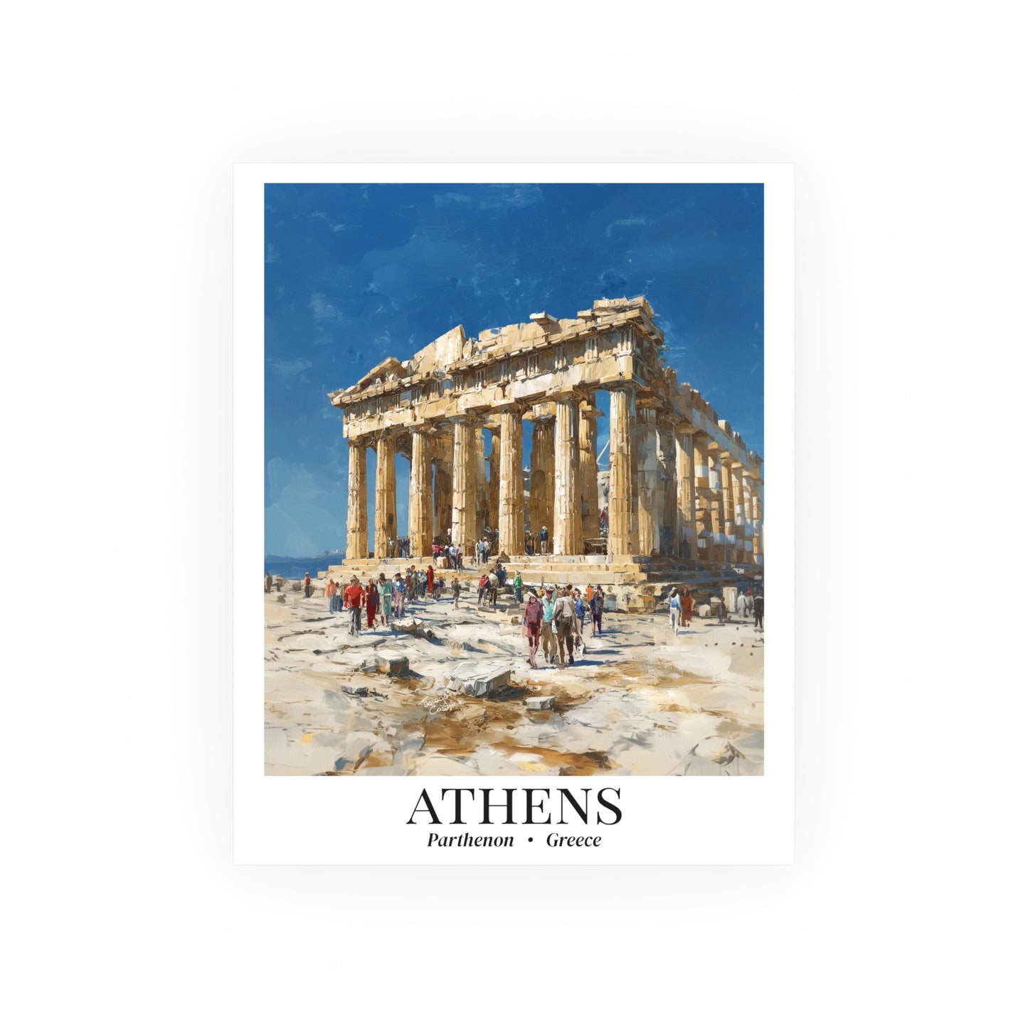 Athens Acropolis – Fine Art Poster Print, Greek Cruise Ship Port Wall Art, Ancient Ruins & Travelers Decor