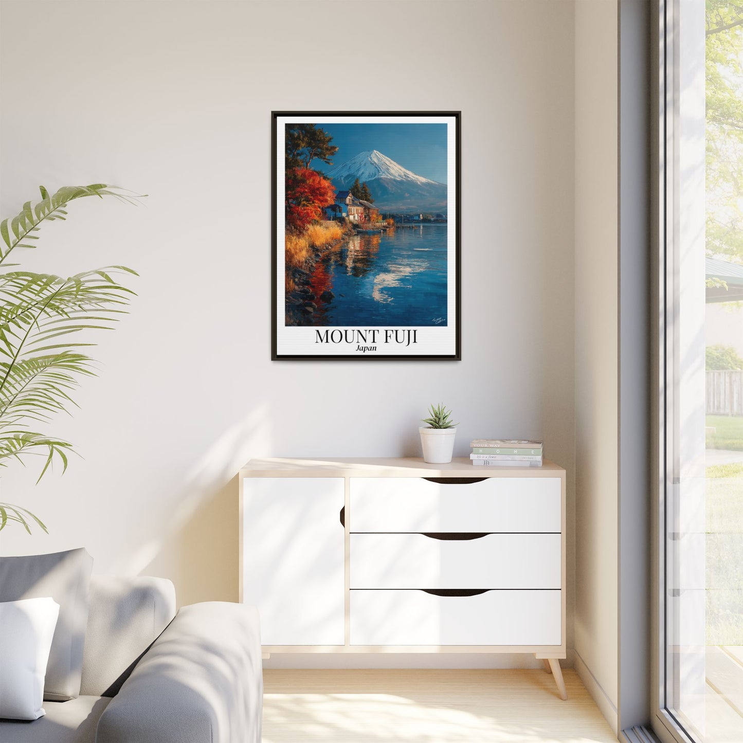 Mount Fuji Canvas Framed Fine Art Poster Japan Travel Print