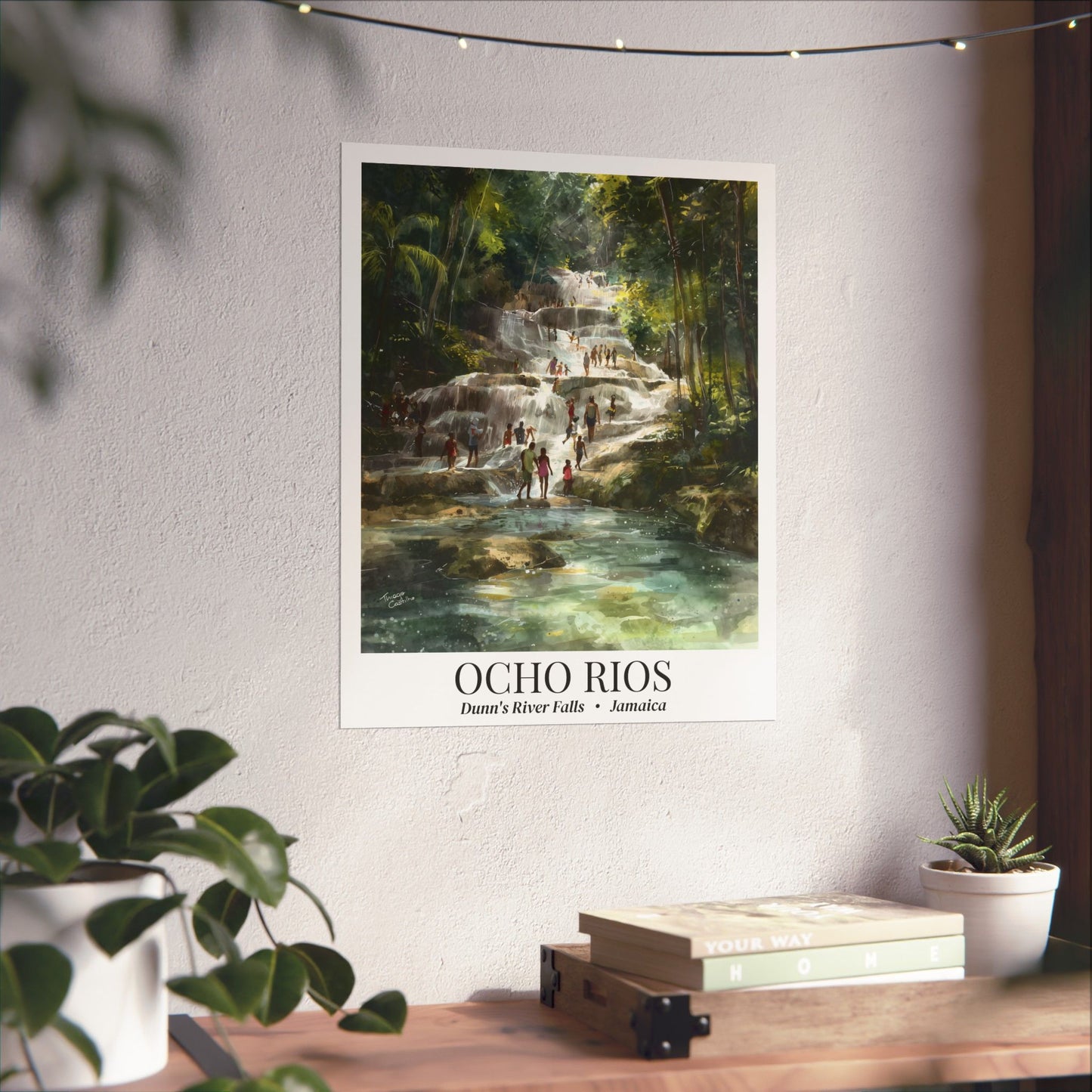 Jamaica Dunns River Falls, Ocho Rios Fine Art Poster