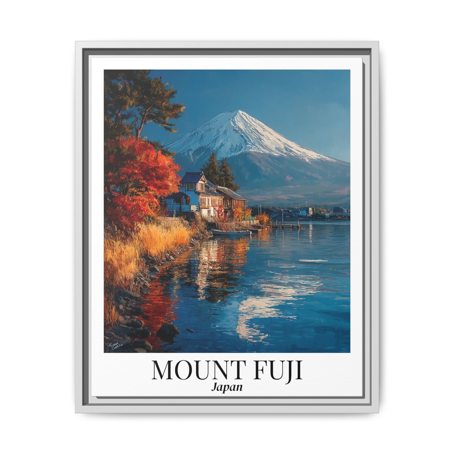 Mount Fuji Canvas Framed Fine Art Poster Japan Travel Print