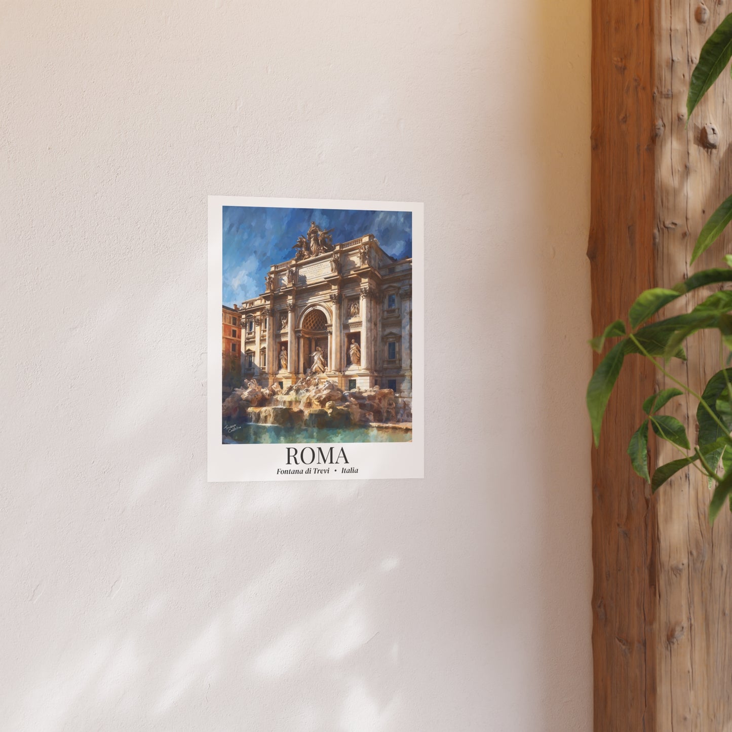 Rome Fontana di Trevi – Fine Art Poster Print, Italian Cruise Ship Port Wall Art, La Dolce Vita Landmark Decor