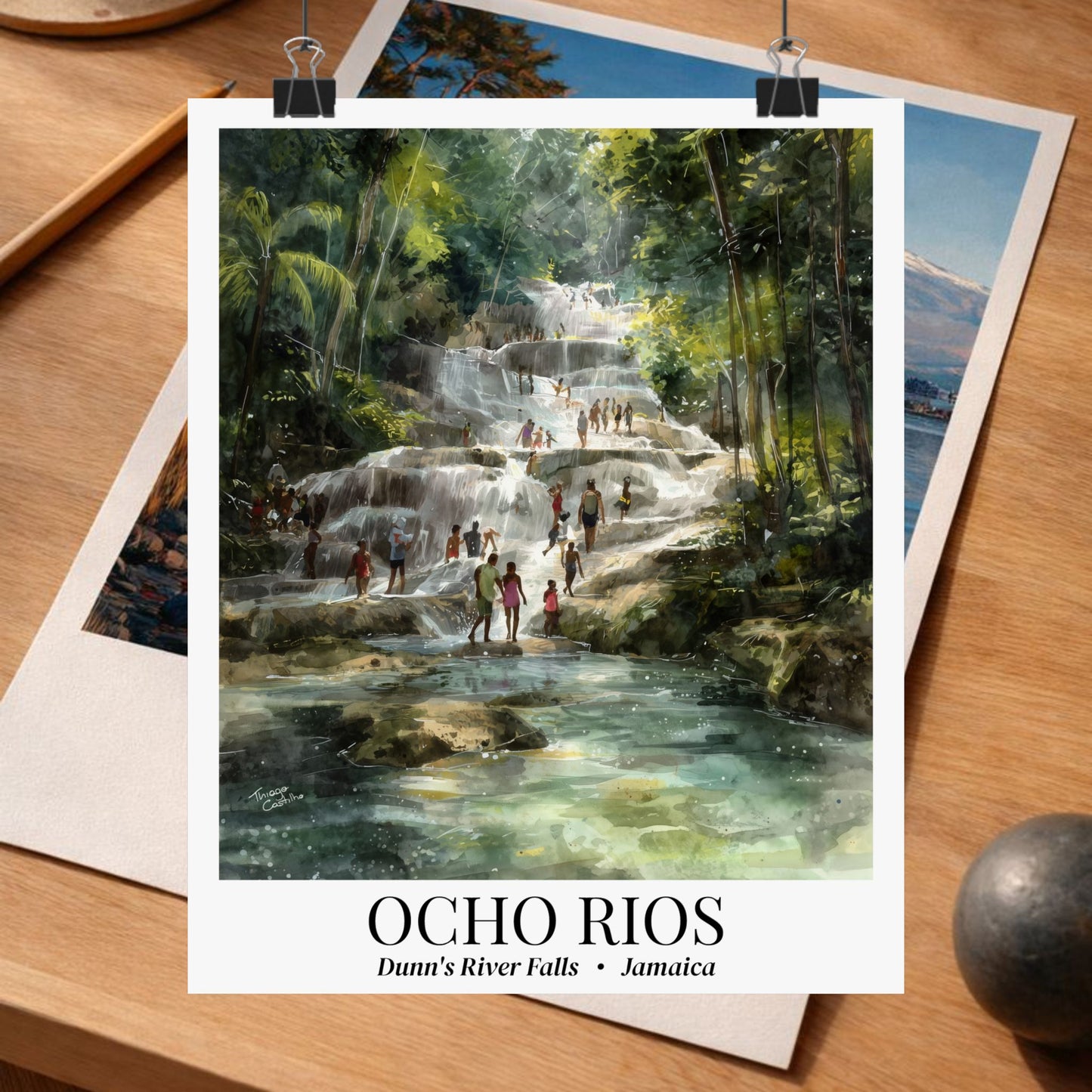 Jamaica Dunns River Falls, Ocho Rios Fine Art Poster